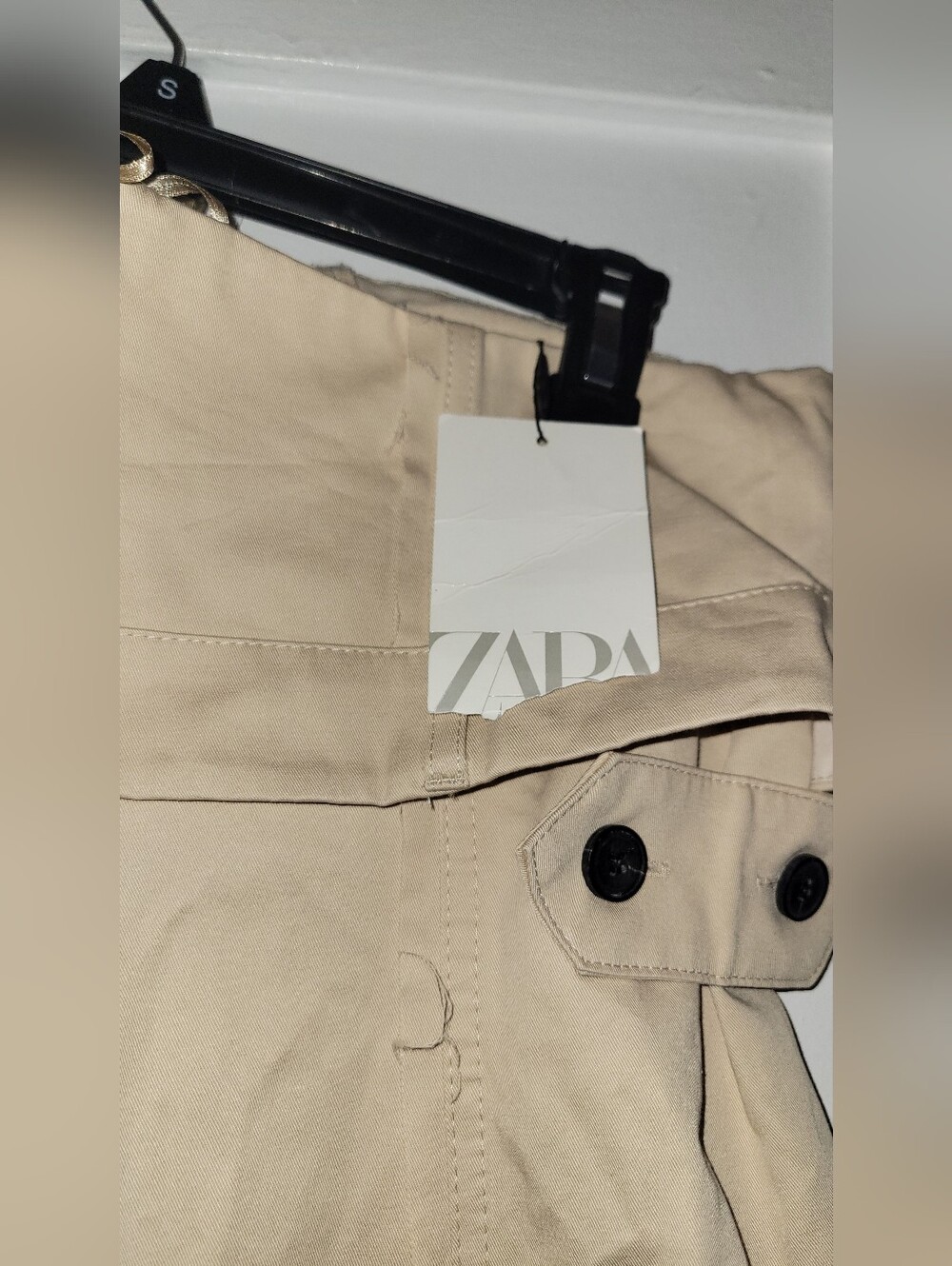 Zara Woman Beige Sleeveless Dress Trench Straight Neck Size XS - Picture 6 of 8